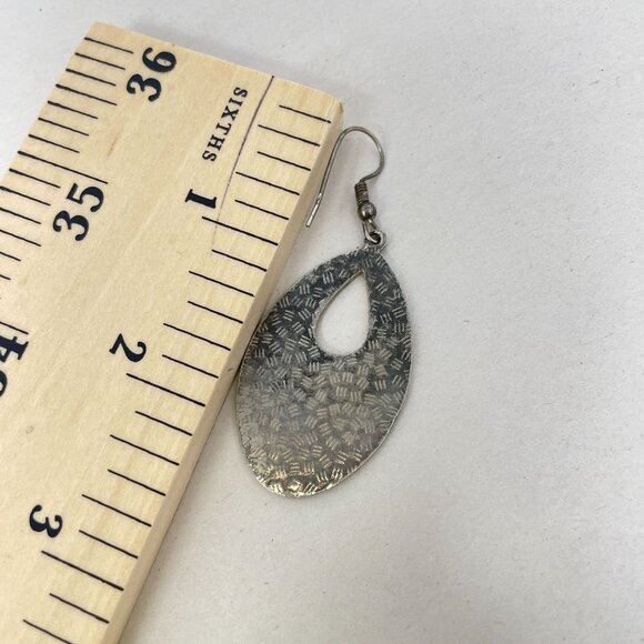 Vintage‎ Cloisonne Earrings Floral Enameled Metal Drop Boho Bohemian Earthy - Picture 5 of 7